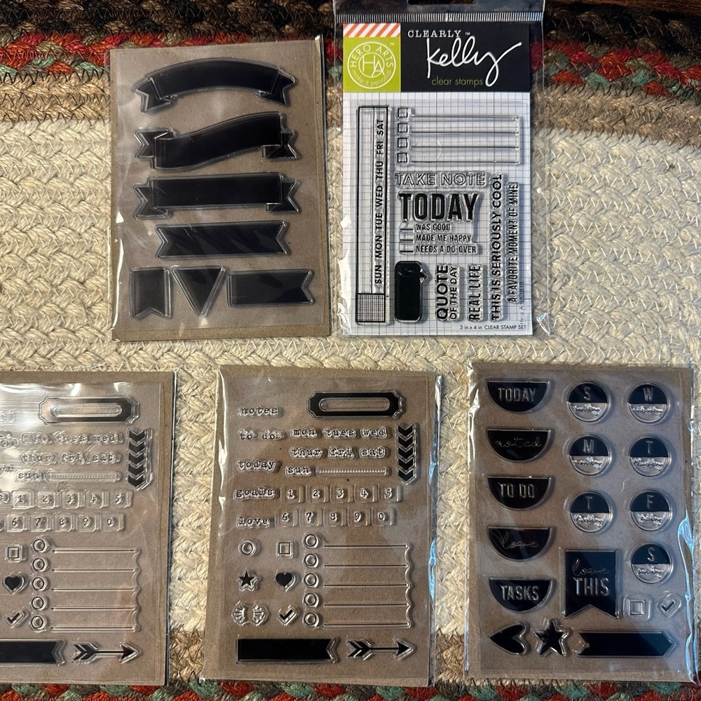 Collection of stamp sets.